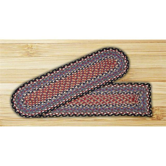 Earth Rugs 39-043 Marche d'Escalier Rectangulaire Bourgogne-Bleu-Gris