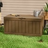 Homall Coffre de Terrasse en Résine de 82 Gallons pour Rangement Extérieur, Coffre de Terrasse Verrouillable, Brun
