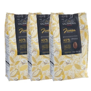 Valrhona Jivara 40% Chocolat de lait Fève – Chocolat de couverture française exceptionnelle, notes malté distinctes & Présence de cacao robuste, 6.6 Sacs – Chef de pâtisserie professionnelle 3/Case Emballage principal en vrac