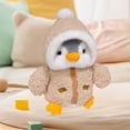 thumbnail image 4 of Brown Penguin Plush Toy Soft Material Comforting Gift For Children Indoor Decor Safe Design Cuddly Feel Portable Size Detailed Features, 4 of 7