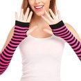 thumbnail image 4 of YOUSNH Gants Sans Doigts Longs Plus Chauds Punk Gothiques pour Femmes Rose Vif Taille Unique, 4 of 6