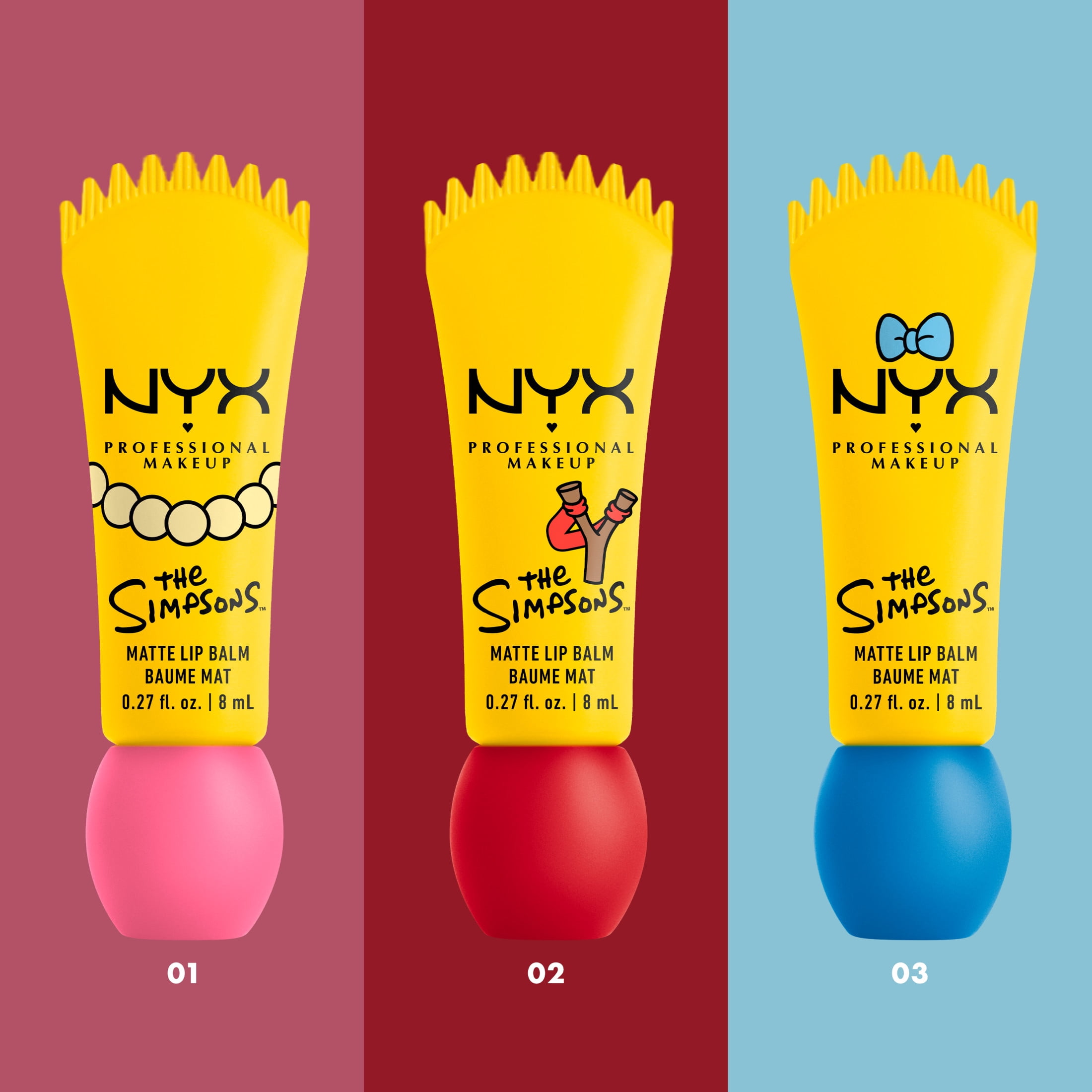 NYX Professional Makeup Baume à Lèvres Mat Simpson Smushy, Rebel Red