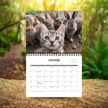 TopLLC Calendriers de l'Avent 2025 Calendrier Amis des Animaux Calendrier de Décembre Calendrier Image d'Animal Cadeau Fantaisie Excentrique Calendrier Mural Amusant 2025 Calendrier Mural Planificateur un Calendrier