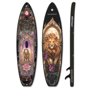 Black Majestic Lion 11FT x 33" Super Wide Inflatable Stand Up Paddle Board, Ultra Stable Wide SUP Up to 2 people/375LB Fully equipped w/ Premium SUP Accessories
