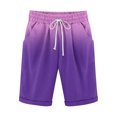 thumbnail image 1 of Plebaso Men's Stylish Shorts Gradient Color Summer Beach Shorts Drawstring Casual Knee Length Shorts, 1 of 3