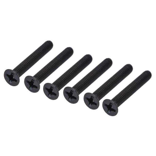50 Pcs Vis Croisées pour Machine DIN 965 Noires Kit d'Assortiment de Vis Galvanisées