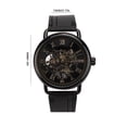 thumbnail image 3 of Watch Chronograph Analogu, Fashionable Leisure Wrist Watch, Leather Semi-automatic Hollow Pattern Men's Mechanical Watch, 3 of 8