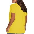 thumbnail image 3 of TACILIP T-Shirts pour Femmes Grande Taille à Manches Courtes Col Ras du Cou T-Shirts d'Été T-Shirts Décontractés Hauts pour l'École et le Bureau Tenues Mode, 3 of 4