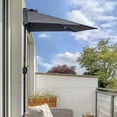 thumbnail image 2 of Outsunny Parasol Demi-Rond 9 Pi Mural Balcon Pare-Soleil Auvent de Patio Gris, 2 of 10