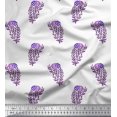 thumbnail image 1 of Soimoi Poly Georgette Fabric Leaves & Floral Block Print Sewing Fabric Yard 42 Inch Wide, 1 of 3