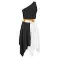thumbnail image 1 of Yartina Robe de Danse Asymétrique pour Filles, Tunique de Prière Lituricale, Noir 6, 1 of 5