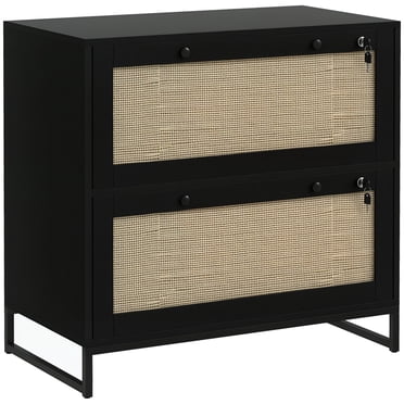 Vinsetto Filing Cabinet for Letters, A4, Legal Size Papers, Black