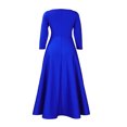 thumbnail image 4 of LSLJS Women's Spring and Fall New Fashion Style Lace Up Long Sleeve Large Size Long Dress, Plus Size Dress, 4 of 4