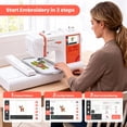 thumbnail image 2 of Poolin EOC03RE Embroidery Machine 4x9.25" Large Area, 4.3" Touch Screen, Wifi Connectivity with embroidery Kit, 2 of 10