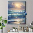 thumbnail image 4 of Ocean Waves Coastal Canvas Wall Art 15.75x11.81 Inches, 4 of 8