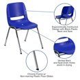 thumbnail image 2 of HERCULES Series 880 lb. Capacity Navy Ergonomic Shell Stack Chair with Chrome Frame and 18'' Seat Height, 2 of 9