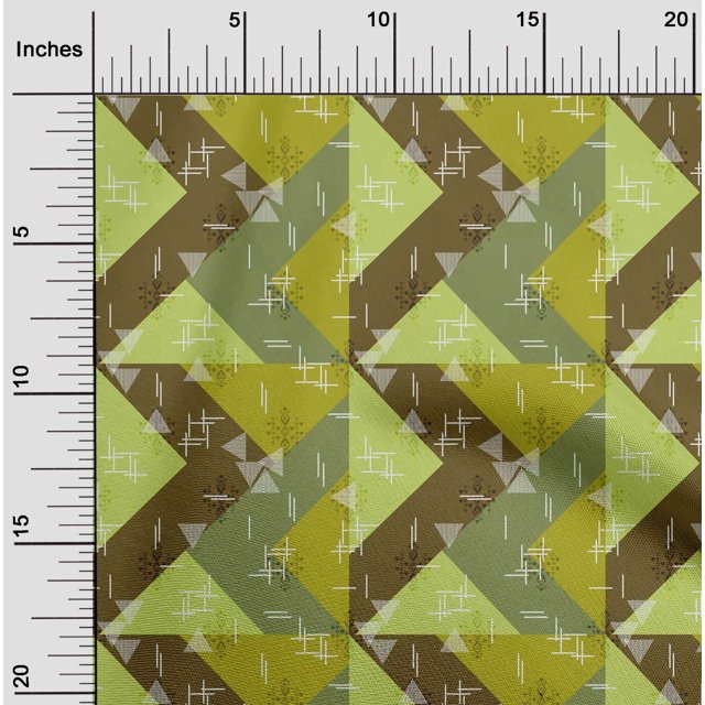 oneOone Cotton Silk Fabric Line|Chevron & Triangle Geometric Decor Fabric Printed BTY 42 Inches Wide