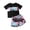 Black, variant on Toddler Boys Outfits Short Sleeve Hawaii Floral Prints T Shirt Pullover Tops Shorts Sets Ensemble Garcon Size 12-18 Months