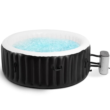 Naipo 4 Person 71'' Inflatable Hot Tub Spa Bubble Capacity 800L , Outdoor Portable Hottub with 110 Jets with Control Panel , Insulated Tub Cover, Temperature up to 104°F,Black