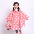 thumbnail image 4 of MIASHUI Poncho de Pluie pour Enfants Réutilisable Imperméable pour Tout-Petits, Rose, 8-9 Ans, 4 of 8