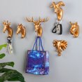 thumbnail image 3 of Animal Shape Hook, Resin Material, Wall Mounted Hanging Hook For Coat Towel Key, Decorative Hook With Removable Animal Horns, 3 of 8