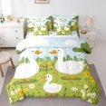 thumbnail image 1 of Duck Full Bedding Set 7-Piece Farmhouse Decor Comforter Set 7-Piece for Kids Boys Girls Teens,Yellow Florals Botancial Bed In A Bag,Cute Animals Rustic Sheet Set,Blue Green, 1 of 5