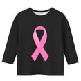 thumbnail image 3 of YUNAFFT T-Shirt Imprimé Décontracté Sensibilisation au Cancer du Sein pour Enfants Manches Courtes et Longues Col Rond, 3 of 4