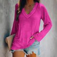 thumbnail image 2 of KIHOUT Spring Winter Womens Tops Fashion Casual Long Sleeve V-Neck Solid Color Ladies Tops Blouse, 2 of 4