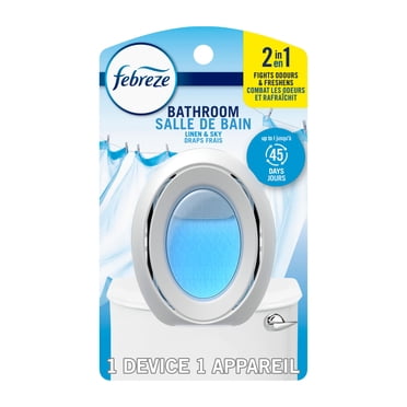 Febreze Bathroom Air Freshener, Odor-Fighting, Linen & Sky Scent, 1ct