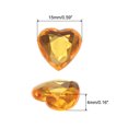 thumbnail image 2 of Unique Bargains 40 Pcs Acrylic Heart Rhinestone 15mm Flat Back Plastic Gems for Jewelry Making, Gold, 2 of 5