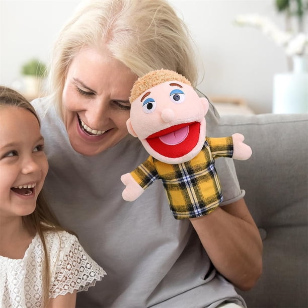 Marionnettes De La Famille En Peluche – Ensemble De 5 Membres Avec Vêtements Colorés, Bouche Articulée, Pour Jeux De Rôle Et Théâtre Interactif Dès 3 Ans