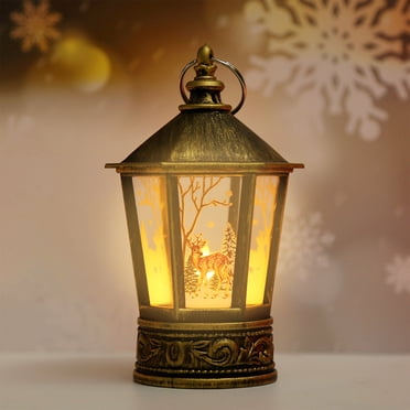 Dvkptbk Christmas Lighted Christmas Decor Battery Include Clear LED Lights Hanging Lantern Christmas Tree Pendant Novel Props Light for Xmas Party Home Decor Christmas Decorations