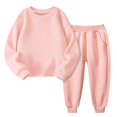 thumbnail image 1 of LIJCC Ensemble Deux Pièces pour Filles, Automne et Hiver, Chandail à Col Rond Rembourré et Pantalon, 1 of 7
