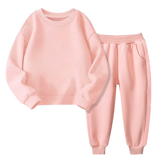 LIJCC Ensemble Deux Pièces pour Filles, Automne et Hiver, Chandail à Col Rond Rembourré et Pantalon