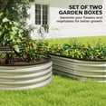 thumbnail image 4 of Outsunny 2 Pcs Bac de Jardin Surélevé Galvanisé 5 x 3 x 1 Pi, Argent, 4 of 10