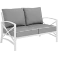 thumbnail image 1 of Crosley Kaplan Patio Loveseat in Gray and White, 1 of 13