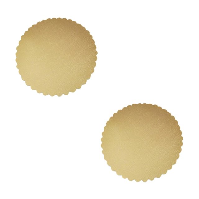 Oleegame 2PC Tin Foil Roll DIY Baking Tool 6 / 8 Inch Round Square Cake Mat Lace Moustito