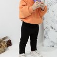 thumbnail image 2 of Leggings for Toddler Girls Ribbed Footless Tights Solid Color Strethcy Ankle Length Pants, 2 of 3