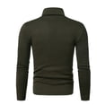 thumbnail image 3 of Mens Turtleneck Long Sleeve Solid Colour Stretch Slim Fit Bottoming Top Blouse, 3 of 8