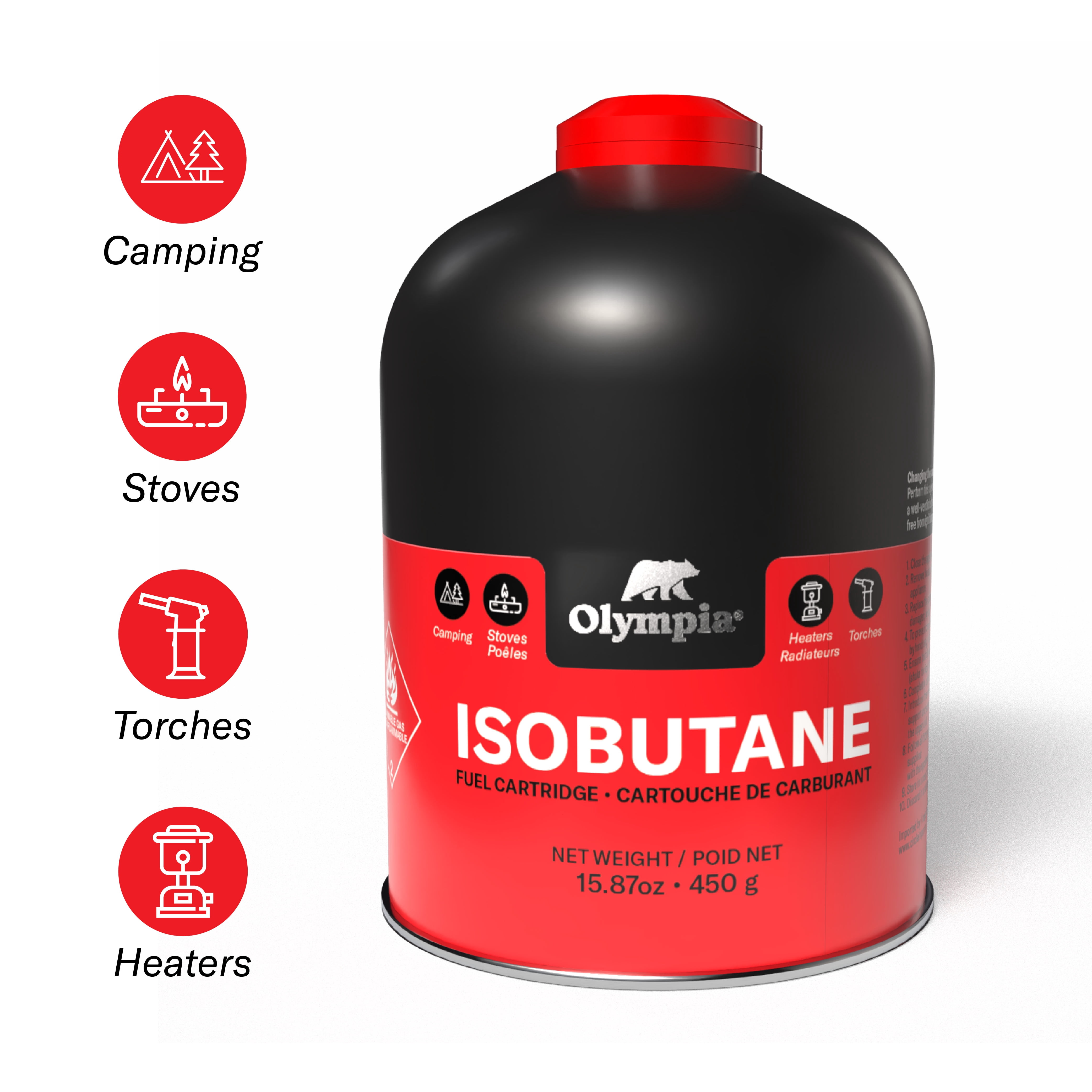 Olympia Isobutane/Propane Fuel Canister – 450g - Walmart.ca