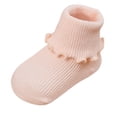 thumbnail image 1 of B91xZ Girls Ruffle Socks Ankle Super Soft Socks Stretch Cuffs Athletic Socks Anti-odor,Pink S Infant, 1 of 4