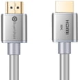 thumbnail image 3 of Buyer’s Point Ultra High Speed HDMI 2.1 Cable CL3 Rated Dynamic HDR 1.8M (6ft) 8K 120Hz, 48Gbps, Dolby Vision, eARC Compatible with Apple TV, Nintendo Switch, Roku, Xbox, PS4, Pack of 100 Gray- OEM, 3 of 7