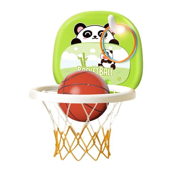 Panier de Basketball Suspendu Vert d'Intérieur pour Enfants 1-3 Ans Ensemble de Jouets de Basketball pour la Maison Jouet de Sport pour Tout-Petits Mini But de Basketball 11.42X9.84X2.09 Pouces