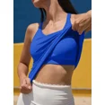 thumbnail image 3 of Charmo Women's Ribbed Camisole Workout Tank Tops with Built in Bra Basic Undershirt, 3 of 9