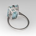thumbnail image 3 of 925 Sterling Silver Ring Emerald Cut Aquamarine Ring Natural Aquamarine Ring March Birthstone Ring Unique Aquamarine Ring, 3 of 5