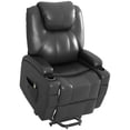 thumbnail image 1 of HOMCOM PU Leather Power Lift Chair for Elderly with Remote Side Pockets, 1 of 10