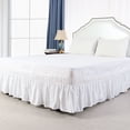 thumbnail image 2 of PiccoCasa Polyester Bed Skirt Elastic Wrap Around Dust Ruffle 15" Drop, 2 of 9