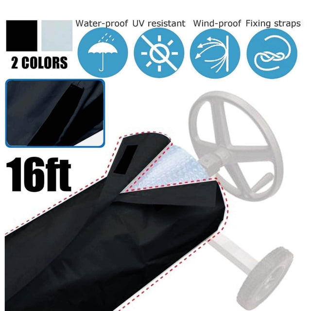 Winter Cover For Swimming Pool Swimming Pool Solar Blanket Solar Reel - Reel Not Included L Black