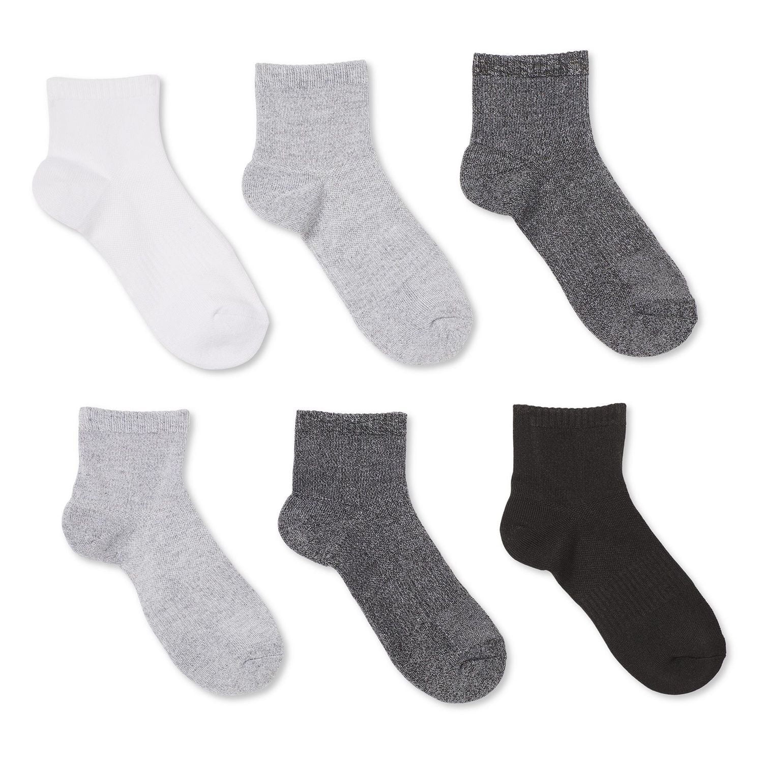 Athletic Works Women's Ankle Socks 6-Pack