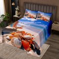 thumbnail image 2 of YST Queen Coverlet Set Beach Themed Bedspread Set Tropical Ocean Quilt Set For Kids Girls Boys Hawaiian Scenery Sea Shells Pattern 3 Pieces Coastal Bed Set For Summer, 2 of 5